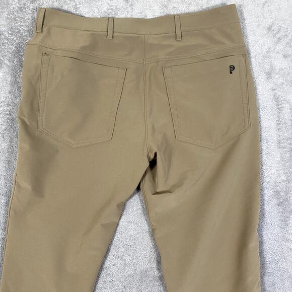 Public Rec 5 Pocket Athletic Fit Tech Pants Comfort Stretch Men 33x32 Tan - Picture 4 of 12